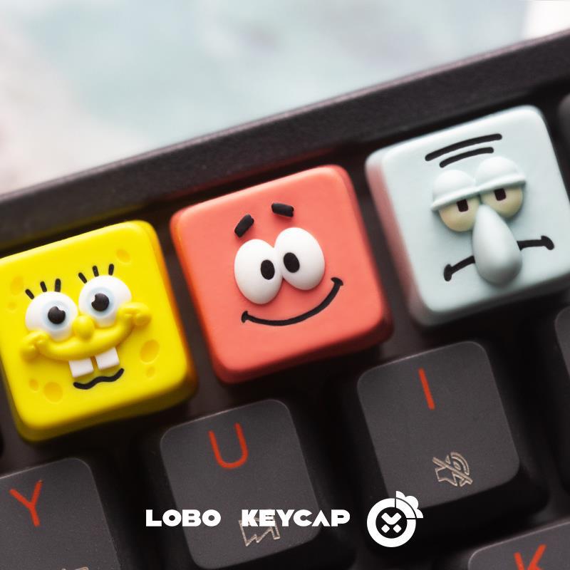 Spongebob~Series Themed Spongebob Squarepants Patrick Star Squidward Personalized Resin Art Keycaps - Image 2